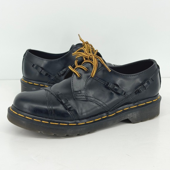 Dr. Martens 1461 Bow Oxford Shoe Women 7 Black Leather Low Top 3 Eye Lace Up